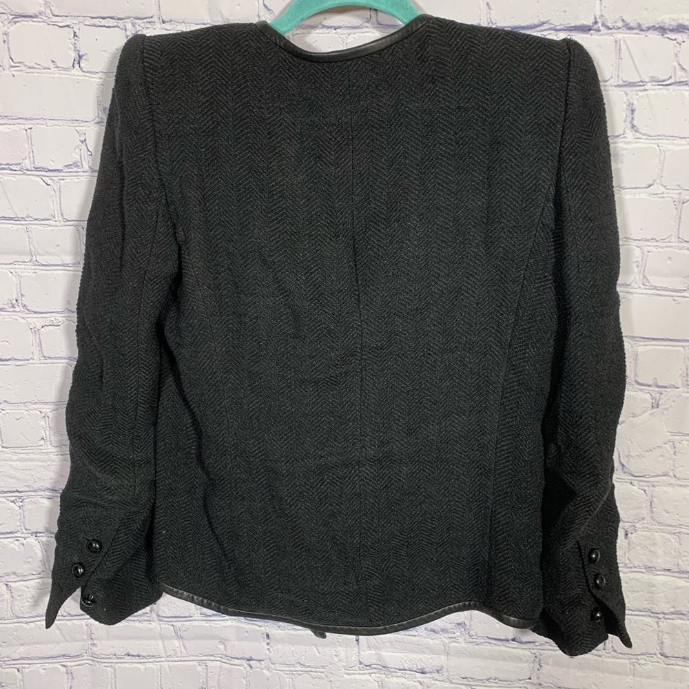 Isabel Marant Womens Etoile Tweed Herringbone Linen Blend Blazer Jacket Size 6 - Picture 8 of 10